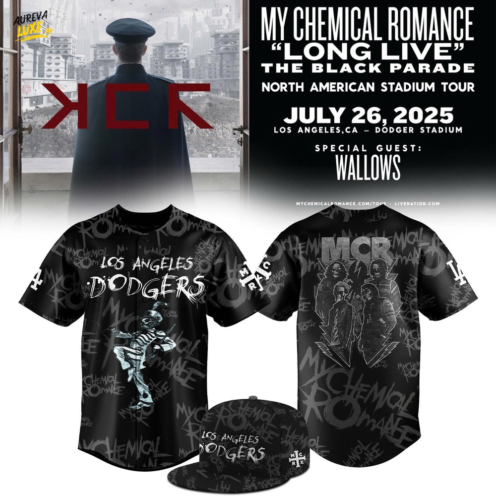 Los Angeles Dodgers x 2025 My Chemical Romance Concert Jersey Los Angeles Dodgers x 2025 My Chemical Romance Concert Jersey