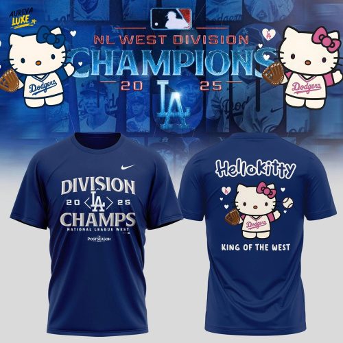Los Angeles Dodgers x Hello Kitty – NL West Division Champions Tshirt