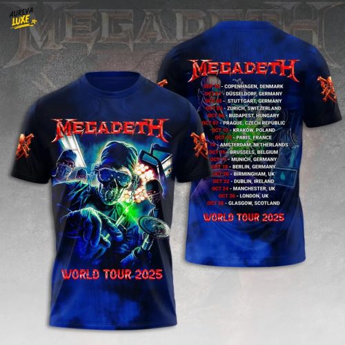 Megadeth 2025 World Tour 3D Tshirt