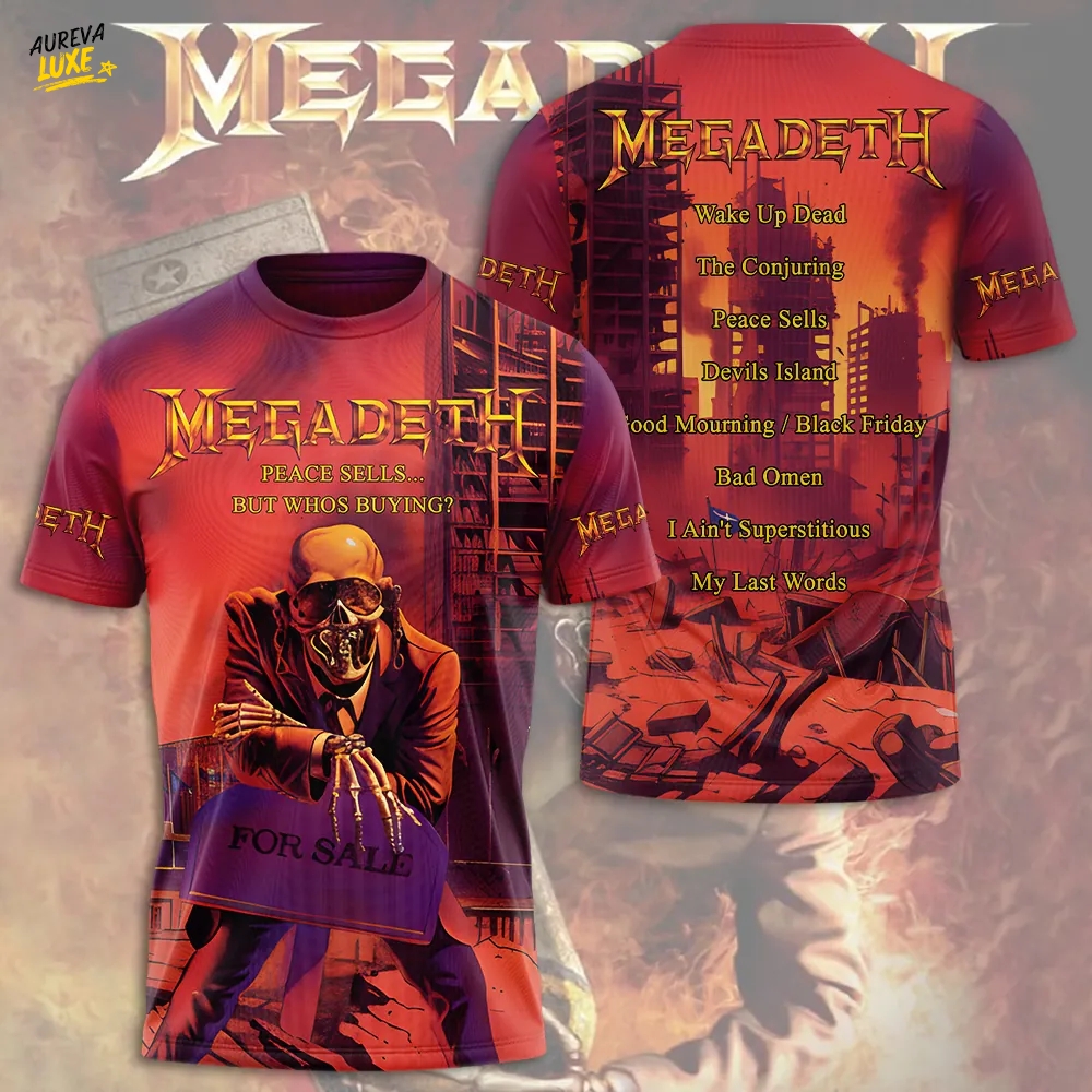 Megadeth 3D Tshirt 2025 Limited Edition Megadeth 3D Tshirt 2025 Limited Edition