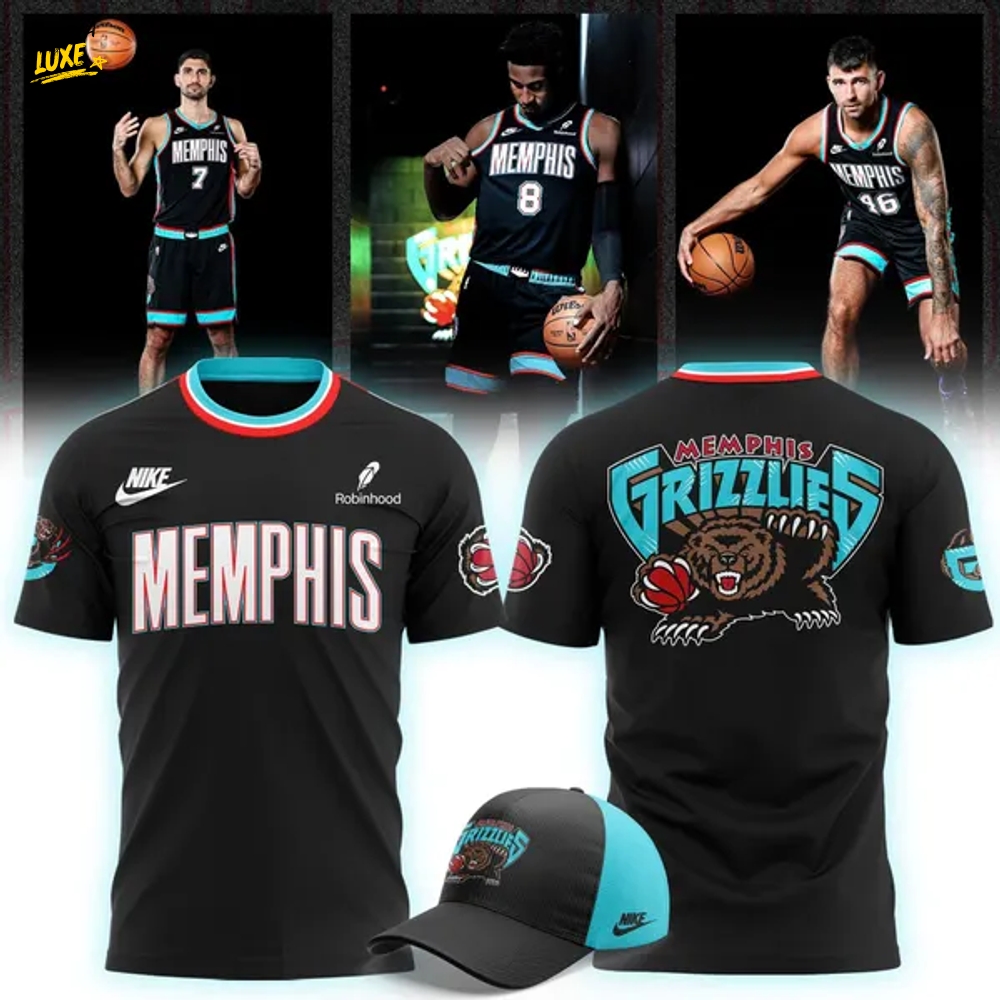 Memphis Grizzlies 25th Anniversary Classic Uniform Release Presented T-Shirt Memphis Grizzlies 25th Anniversary Classic Uniform Release Presented T-Shirt