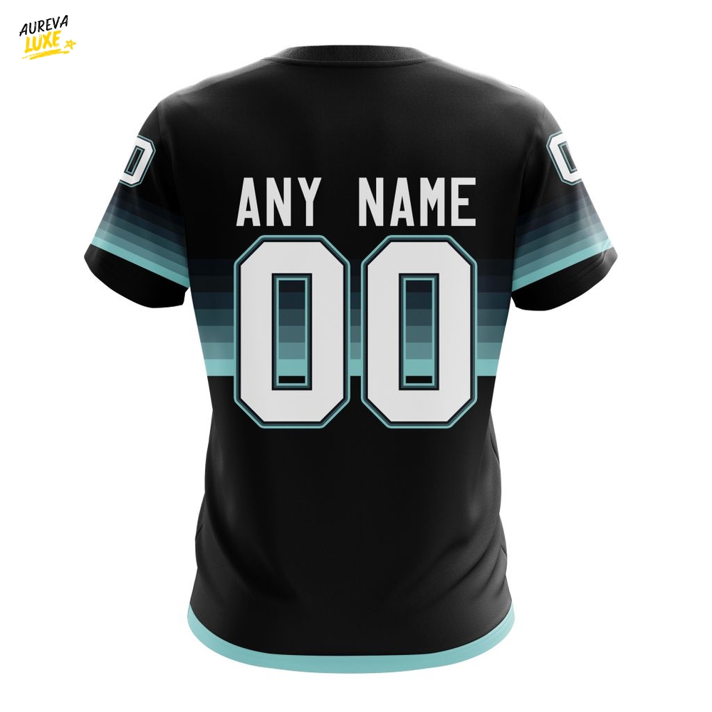 NHL Seattle Kraken Special Black And Gradient Design NHL Seattle Kraken Special Black And Gradient Design