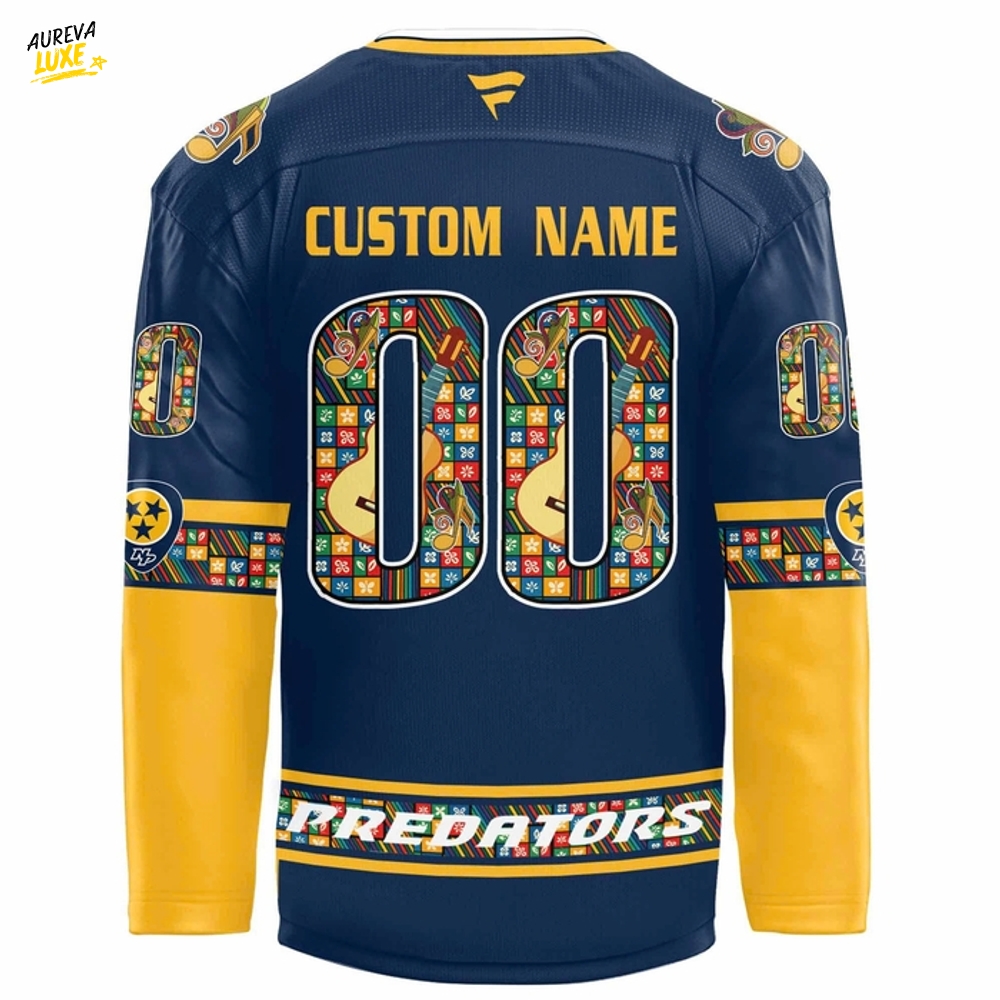 Nashville Predators 2025 Hispanic Music Heritage Jersey Nashville Predators 2025 Hispanic Music Heritage Jersey