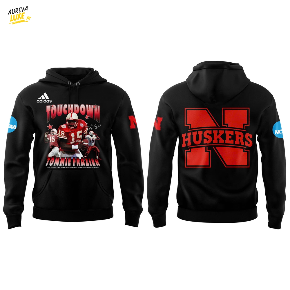 Nebraska Cornhuskers Touchdown Tommie Frazier Hoodie | Joggers | Cap Limited Edition Nebraska Cornhuskers Touchdown Tommie Frazier Hoodie | Joggers | Cap Limited Edition