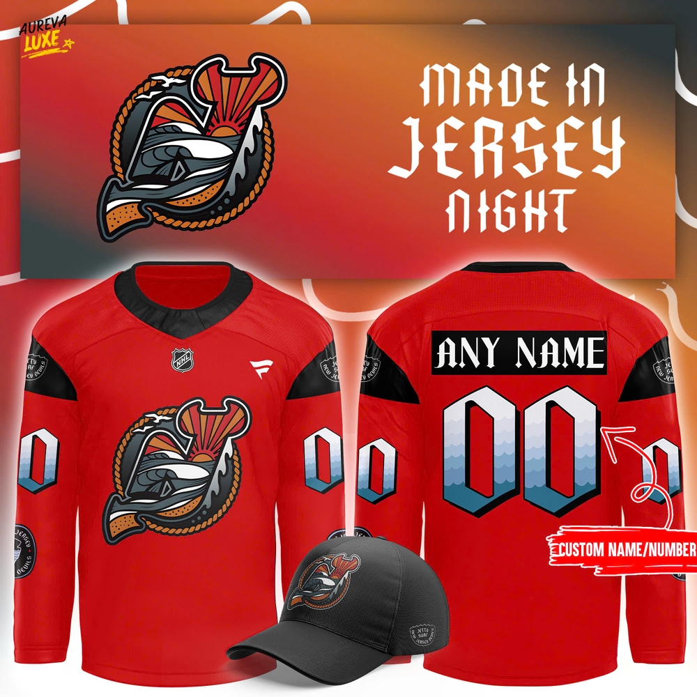 New Jersey Devils "Made In Jersey Night" 2025 Custom Hockey Jersey New Jersey Devils "Made In Jersey Night" 2025 Custom Hockey Jersey
