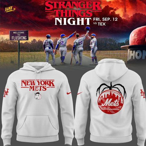 New York Mets Baseball Stranger Things Night 2025 Hoodie