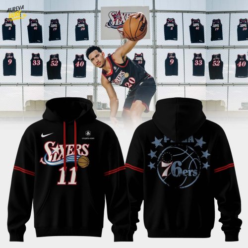 Philadelphia 76ers 2025 Back in Black Uniforms Limited Hoodie