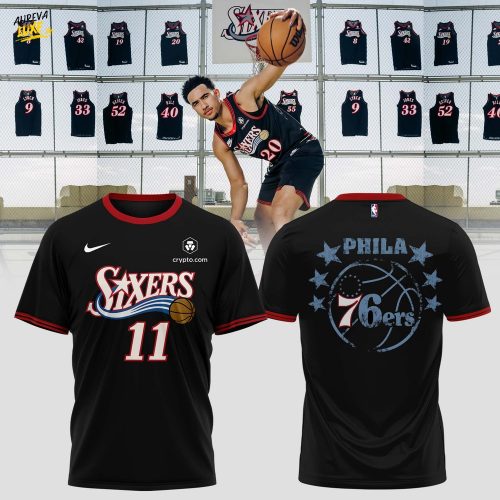 Philadelphia 76ers 2025 Back in Black Uniforms Limited Tshirt