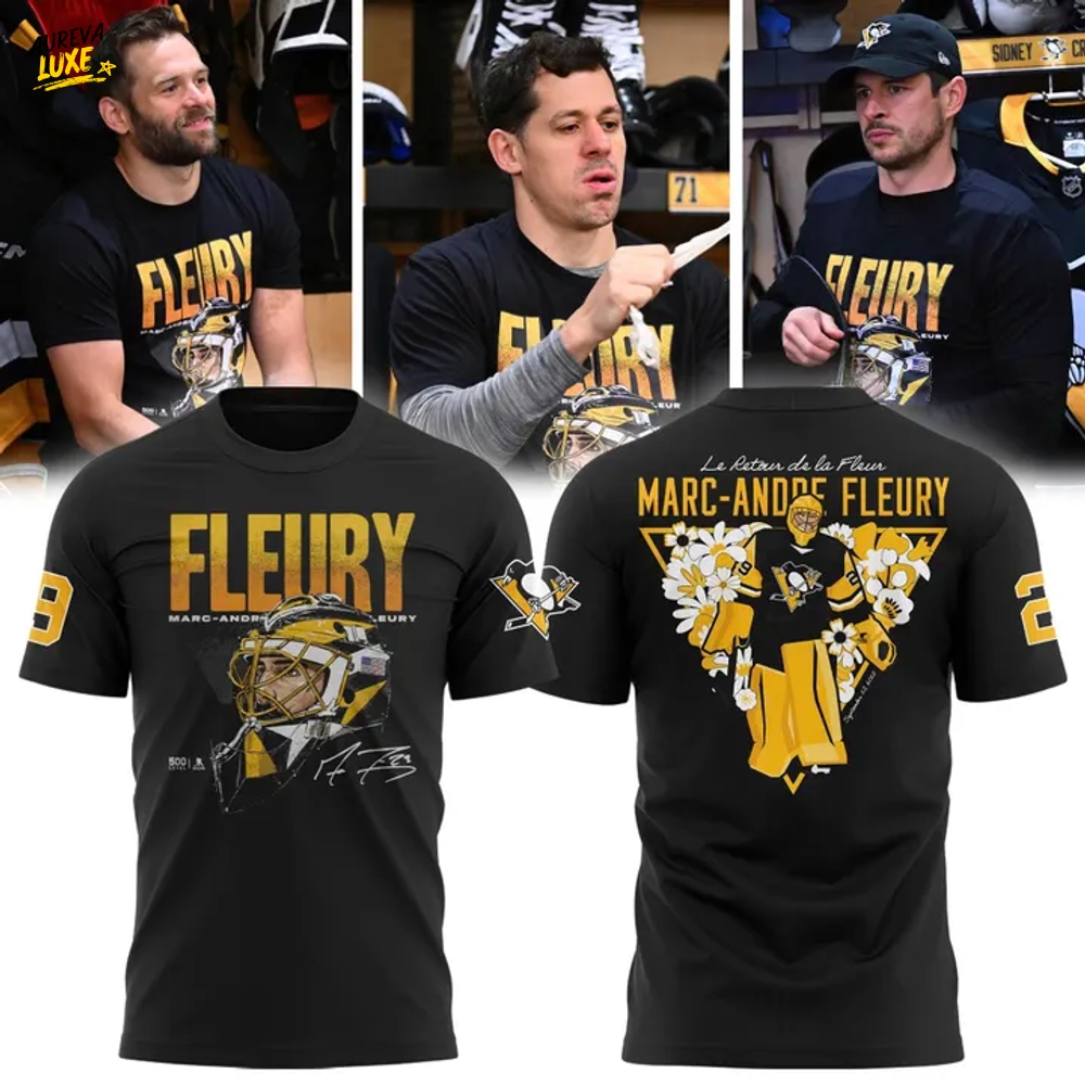 Pittsburgh Penguins Black Marc-Andre Fleury Special T-Shirt Pittsburgh Penguins Black Marc-Andre Fleury Special T-Shirt