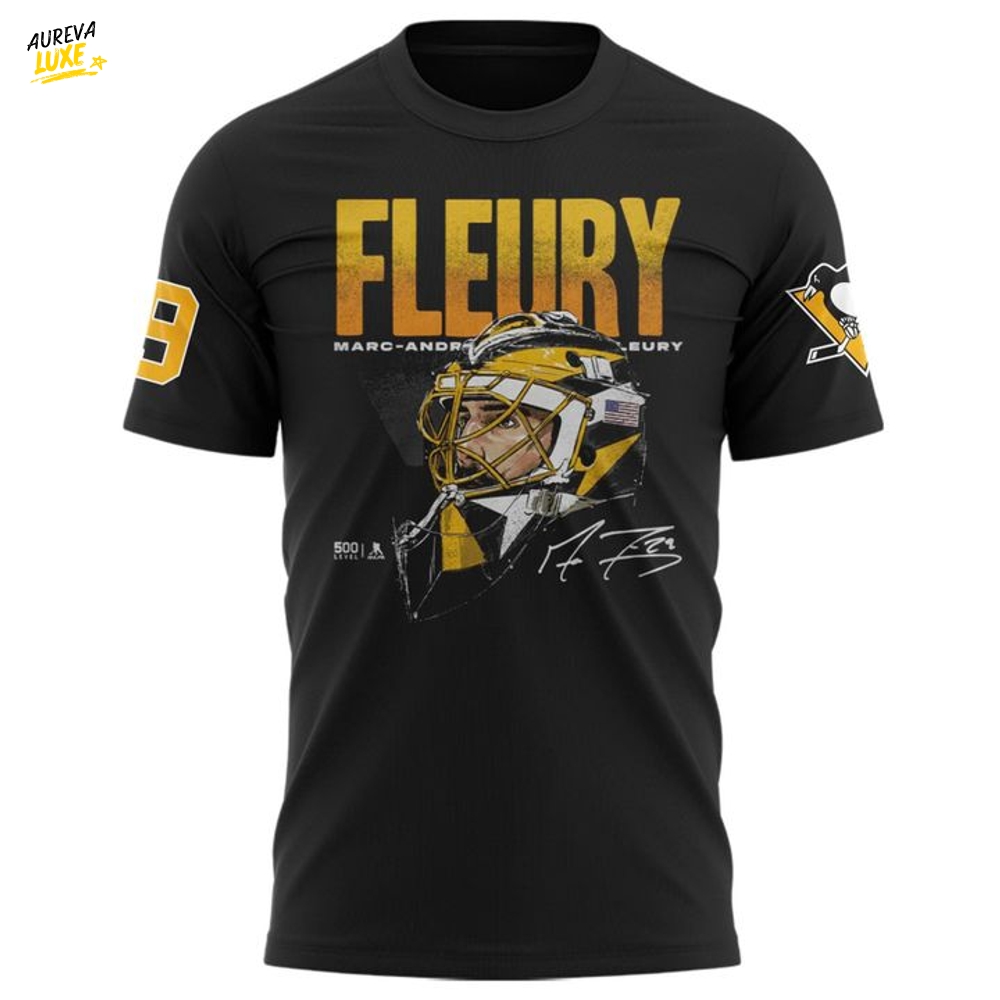 Pittsburgh Penguins Black Marc-Andre Fleury Special T-Shirt Pittsburgh Penguins Black Marc-Andre Fleury Special T-Shirt