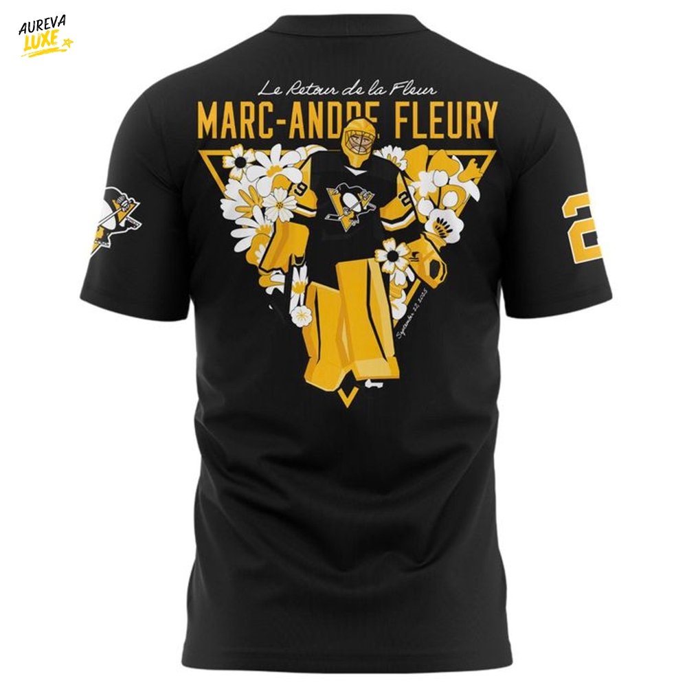 Pittsburgh Penguins Black Marc-Andre Fleury Special T-Shirt Pittsburgh Penguins Black Marc-Andre Fleury Special T-Shirt