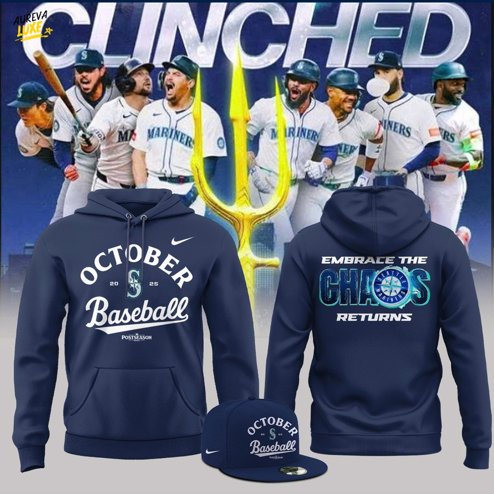 Seattle Mariners Postseason 2025- Embrace the Chaos Returns Hoodie Seattle Mariners Postseason 2025- Embrace the Chaos Returns Hoodie