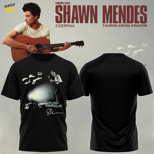 Shawn Mendes "On The Road Again" Special Black Tshirt