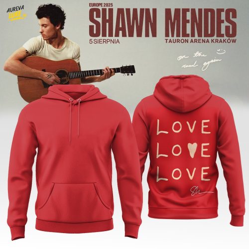 Shawn Mendes "On The Road Again" Special Red Hoodie
