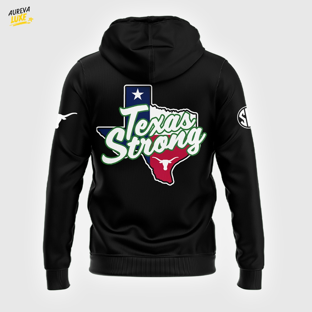 Texas Longhorns Texas Flood 2025 Memorial Hoodie - Black Texas Longhorns Texas Flood 2025 Memorial Hoodie - Black