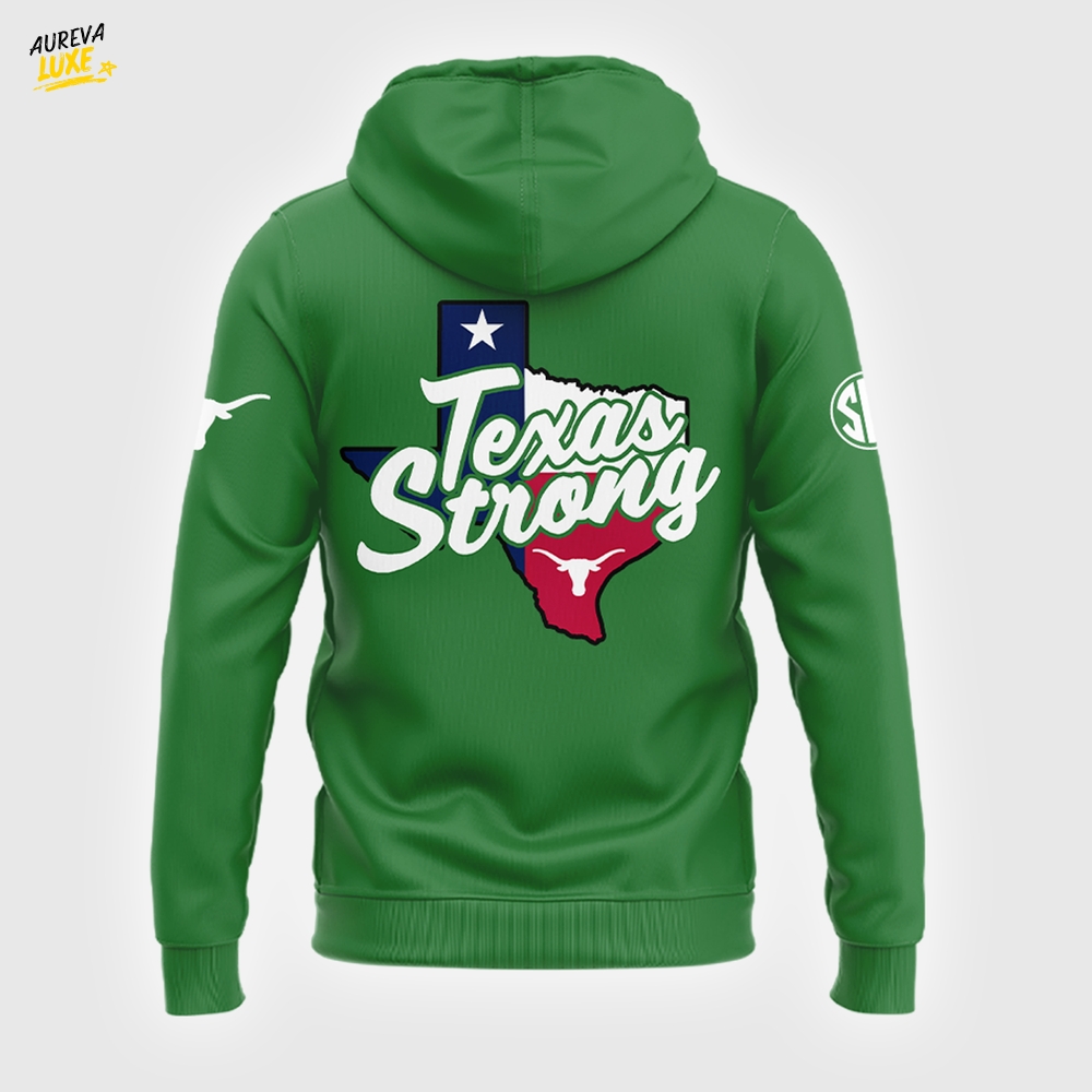 Texas Longhorns Texas Flood 2025 Memorial Hoodie - Green Texas Longhorns Texas Flood 2025 Memorial Hoodie - Green