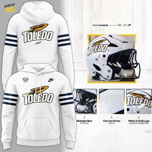 Toledo Rockets New Uniform Helmet Wordmark Logo Hoodie