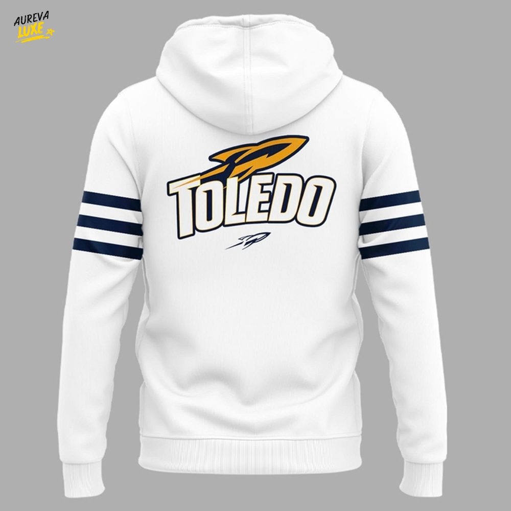 Toledo Rockets New Uniform Helmet Wordmark Logo Hoodie Toledo Rockets New Uniform Helmet Wordmark Logo Hoodie