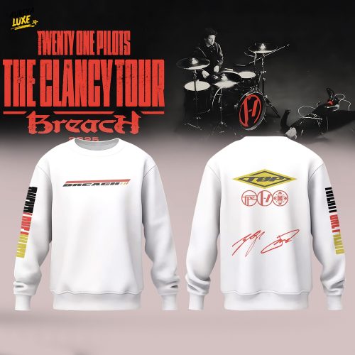 Twenty One Pilots The Clancy Tour: Breach Special White Sweatshirt