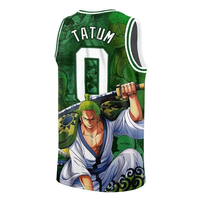Boston Celtics x Roronoa Zoro One Piece Basketball Jersey
