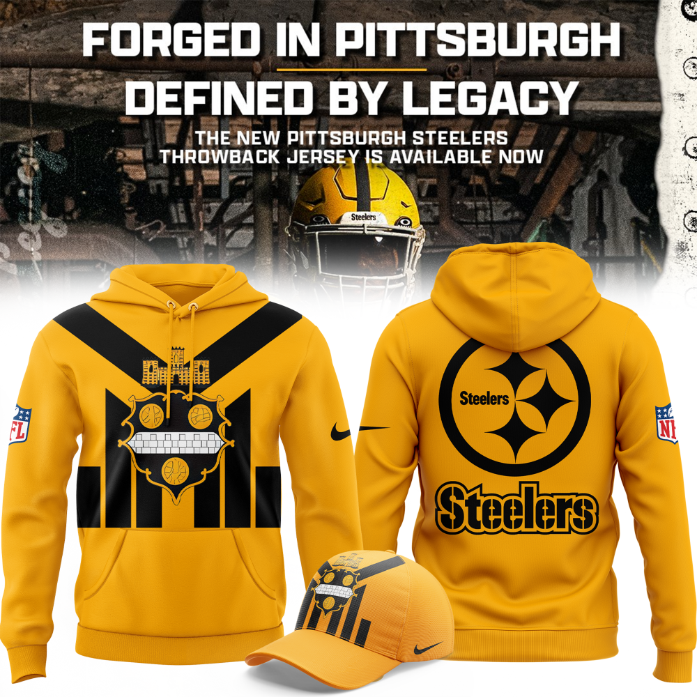 Men's Pittsburgh Steelers Gold Alternate 1933 Throwback Game Hoodie