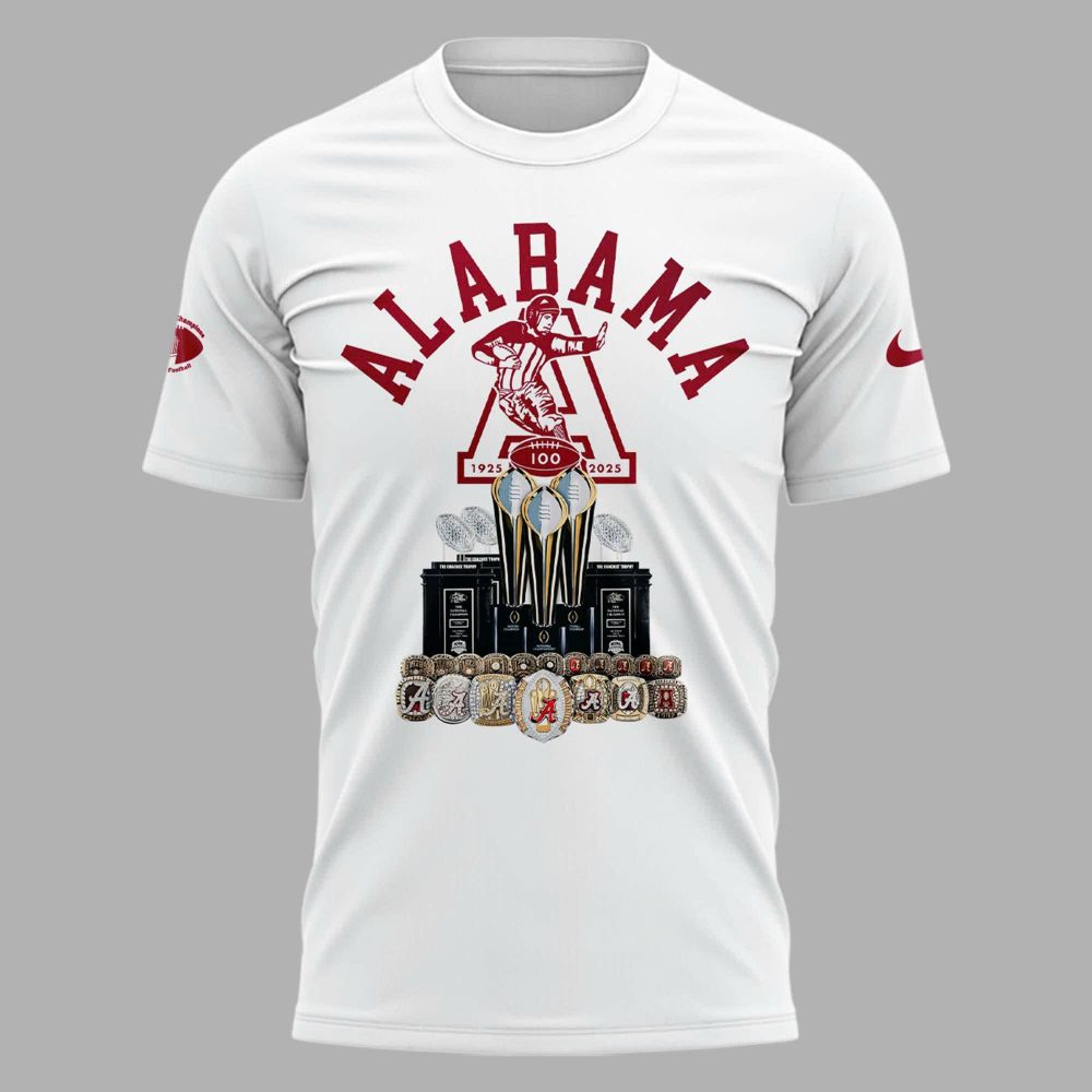 100 Years of Alabama Crimson Tide Football Shirt 2025 - Image 2