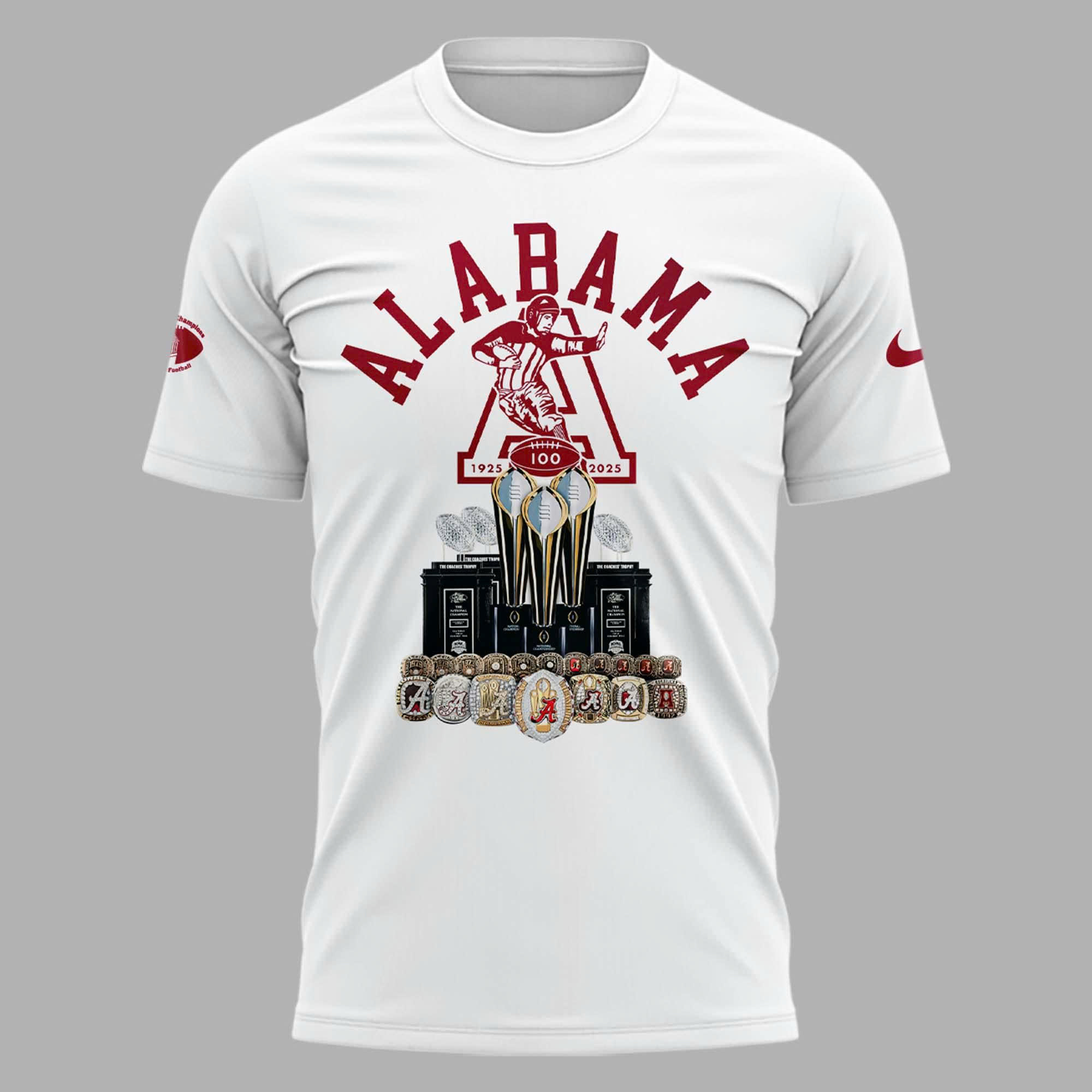 100 Years of Alabama Crimson Tide Football Shirt 2025 100 Years of Alabama Crimson Tide Football Shirt 2025