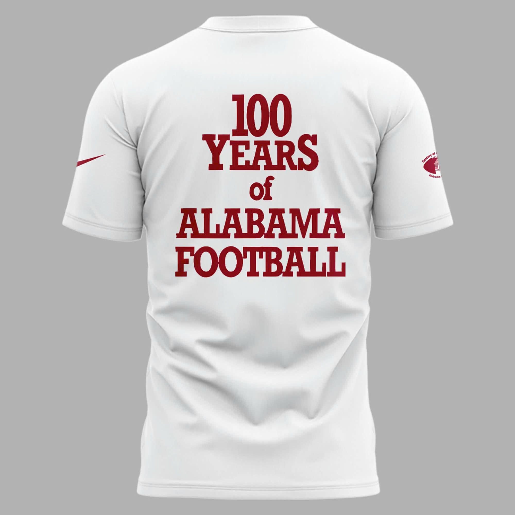 100 Years of Alabama Crimson Tide Football Shirt 2025 100 Years of Alabama Crimson Tide Football Shirt 2025