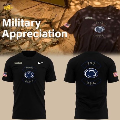 2025 Military Appreciation Penn State Nittany Lions Black T-Shirt