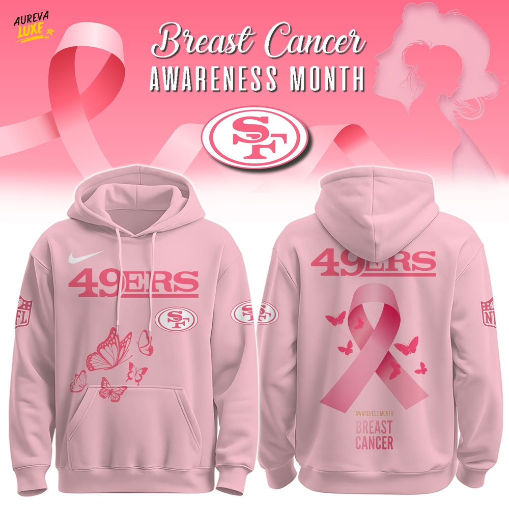 49ers Breast Cancer Awareness Edition Hoodie 49ers Breast Cancer Awareness Edition Hoodie