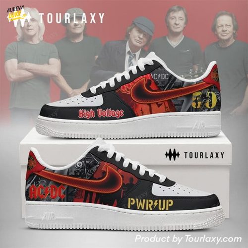 AC/DC PWR Up Tour High Voltage AF1 Shoes