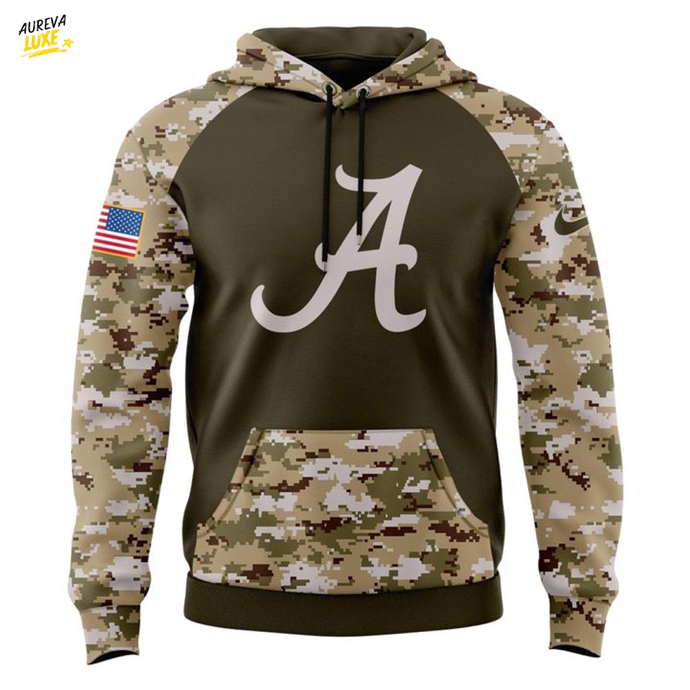 Alabama Crimson Tide Salute To Service Camo Hoodie Alabama Crimson Tide Salute To Service Camo Hoodie