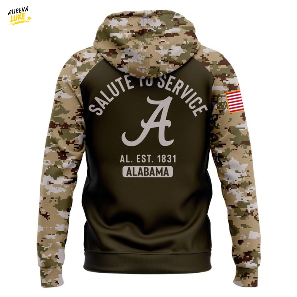 Alabama Crimson Tide Salute To Service Camo Hoodie Alabama Crimson Tide Salute To Service Camo Hoodie