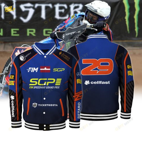 Andzejs Lebedevs FIM Speedway SGP Special Baseball Jacket