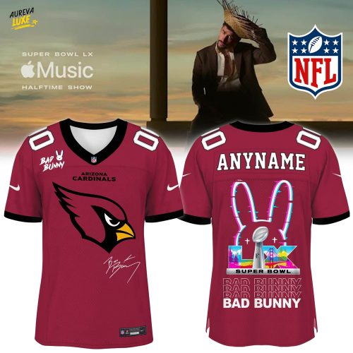Arizona Cardinals x Bad Bunny Super Bowl Football Jersey Limited Edition