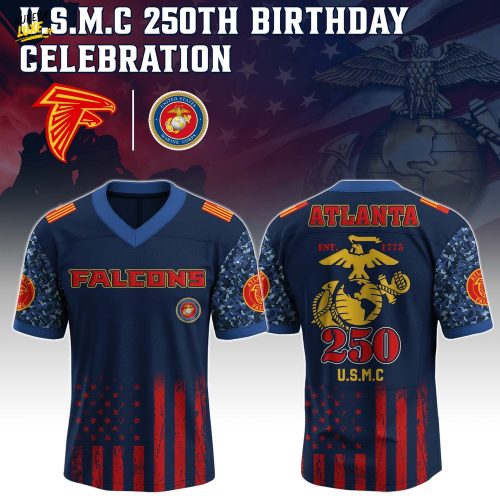 Atlanta Falcons x USMC 250th Birthday Edition-V-neck Short Sleeve Jersey