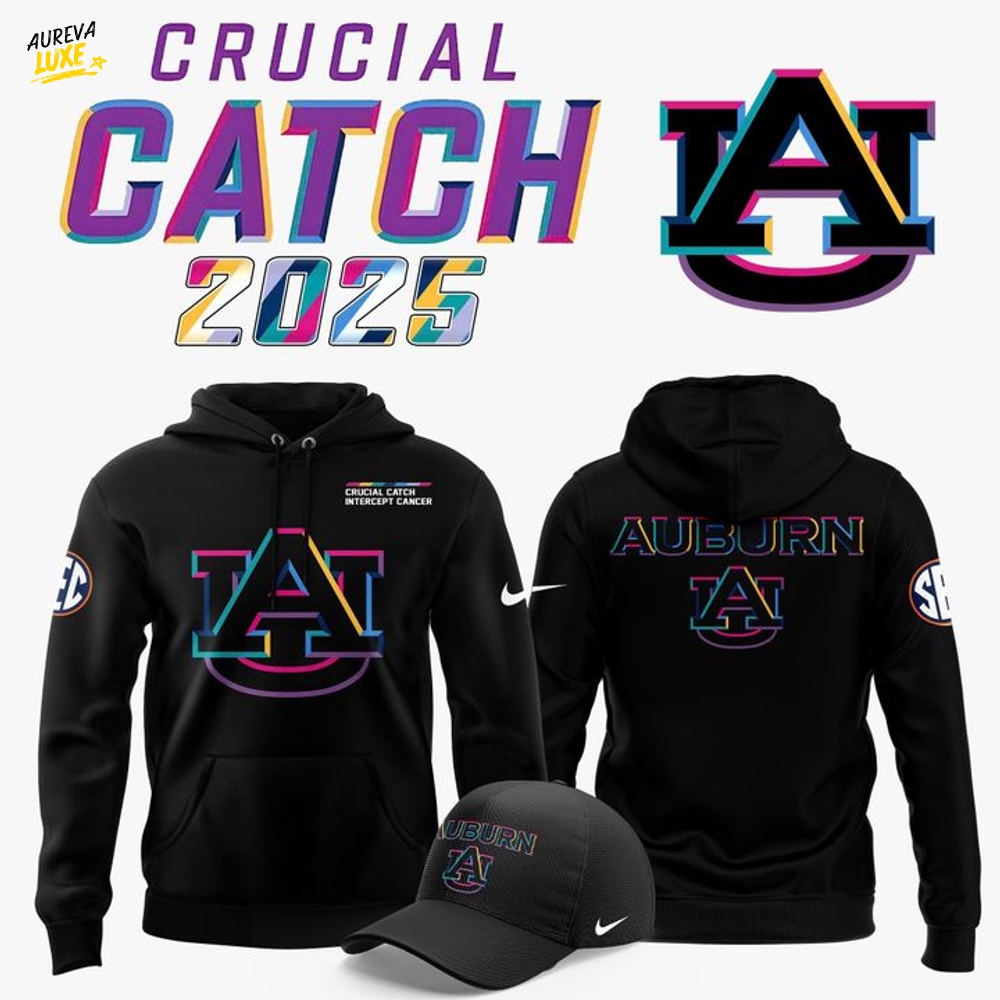 Auburn Tigers x Crucial Catch Intercept Cancer 2025 Special Hoodie Auburn Tigers x Crucial Catch Intercept Cancer 2025 Special Hoodie