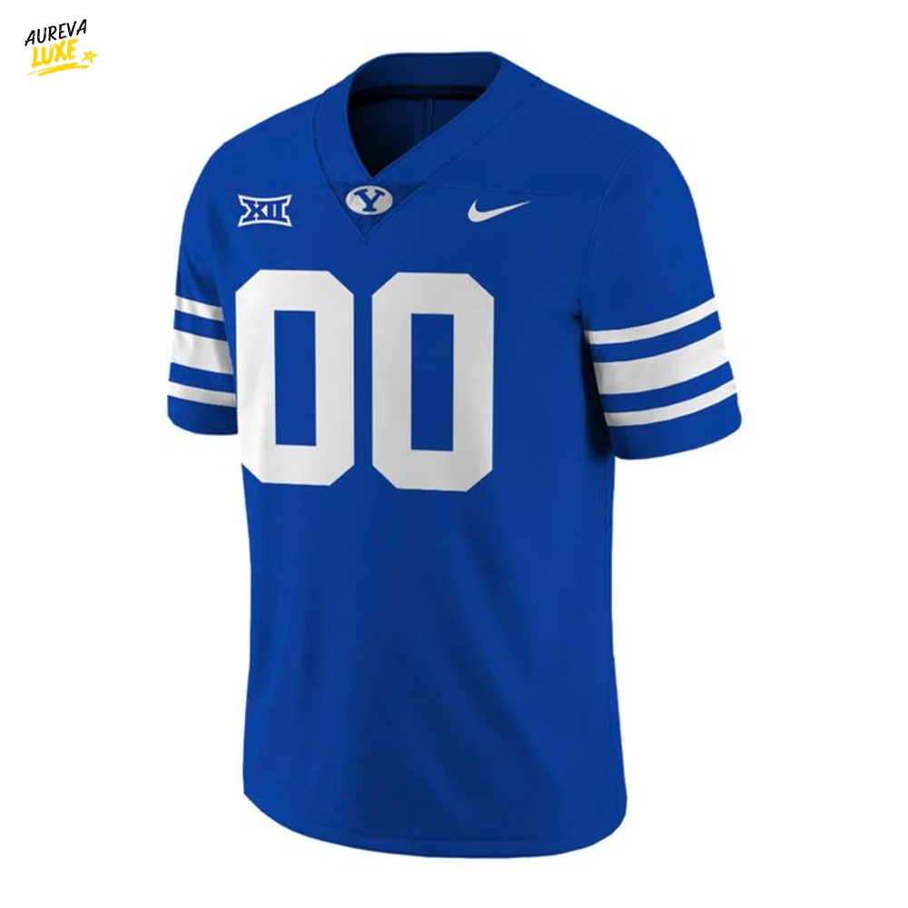 BYU Cougars Woodmark Royal Custom Football Jersey BYU Cougars Woodmark Royal Custom Football Jersey