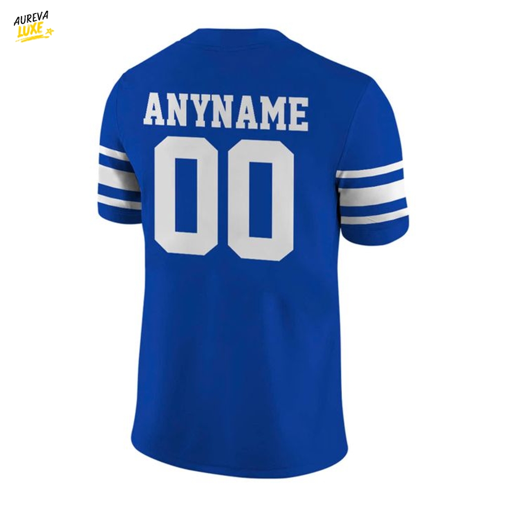 BYU Cougars Woodmark Royal Custom Football Jersey BYU Cougars Woodmark Royal Custom Football Jersey