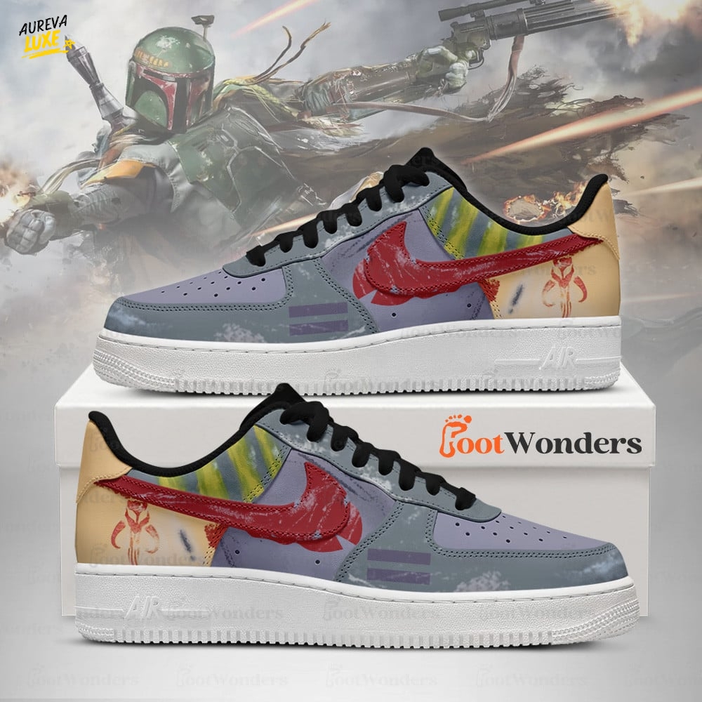 Boba Fett 2 - Star Wars Style AF1 Shoes Boba Fett 2 - Star Wars Style AF1 Shoes