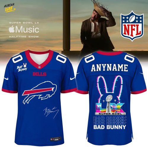 Buffalo Bills x Bad Bunny Super Bowl Football Jersey Limited Edition