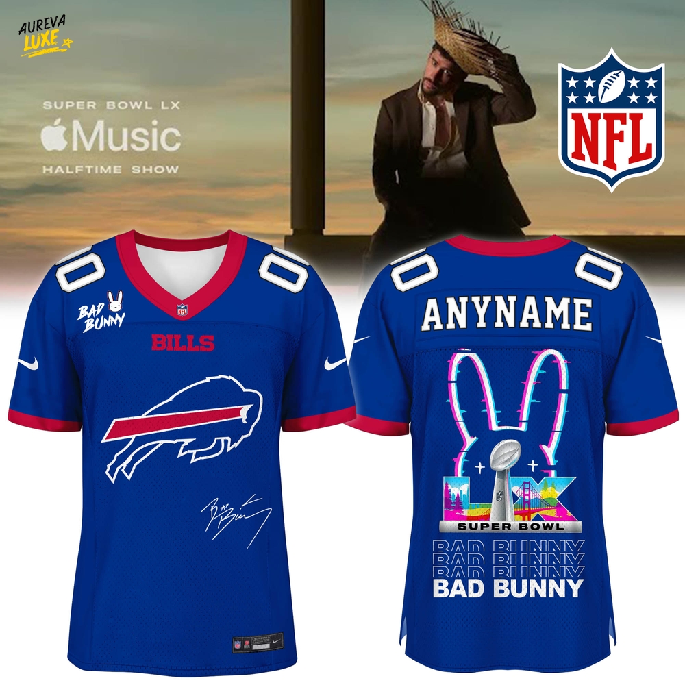 Buffalo Bills x Bad Bunny Super Bowl Football Jersey Limited Edition Buffalo Bills x Bad Bunny Super Bowl Football Jersey Limited Edition