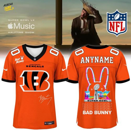Cincinnati Bengals x Bad Bunny Super Bowl Football Jersey Limited Edition