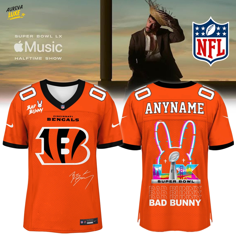 Cincinnati Bengals x Bad Bunny Super Bowl Football Jersey Limited Edition Cincinnati Bengals x Bad Bunny Super Bowl Football Jersey Limited Edition