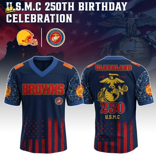 Cleveland Browns x USMC 250th Birthday Edition-V-neck Short Sleeve Jersey