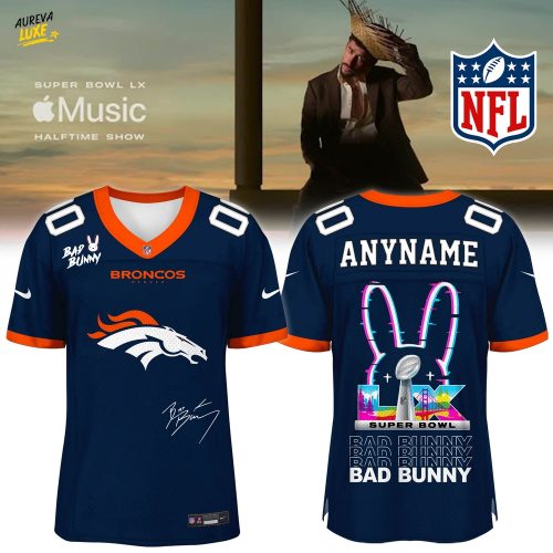 Denver Broncos x Bad Bunny Super Bowl Football Jersey Limited Edition