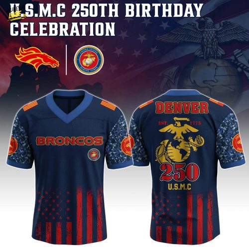 Denver Broncos x USMC 250th Birthday Edition-V-neck Short Sleeve Jersey