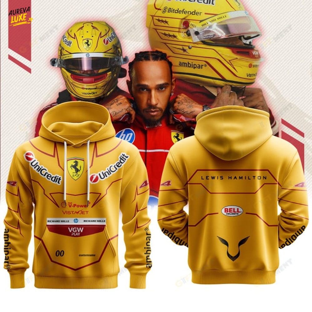 Ferrari Lewis Hamilton Premium F1 Helmet Special Hoodie Ferrari Lewis Hamilton Premium F1 Helmet Special Hoodie