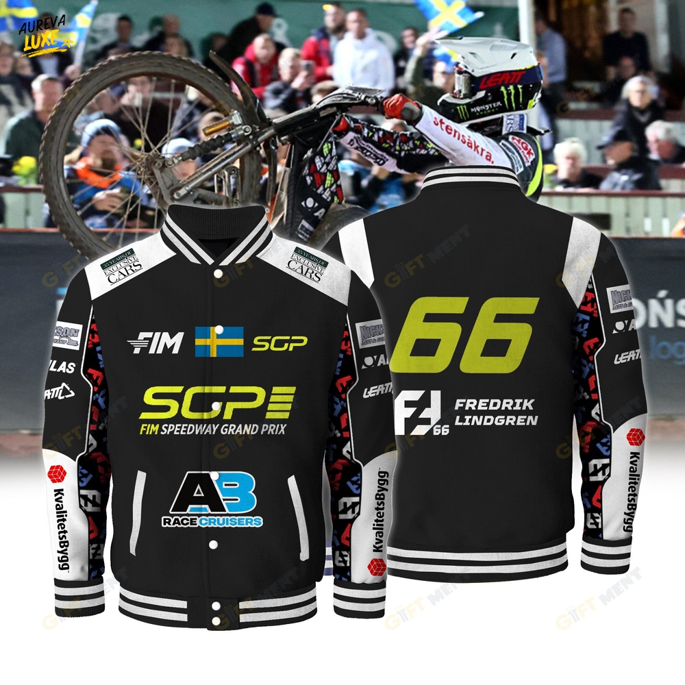 Fredrik Lindgren FIM Speedway SGP Special Baseball Jacket Fredrik Lindgren FIM Speedway SGP Special Baseball Jacket
