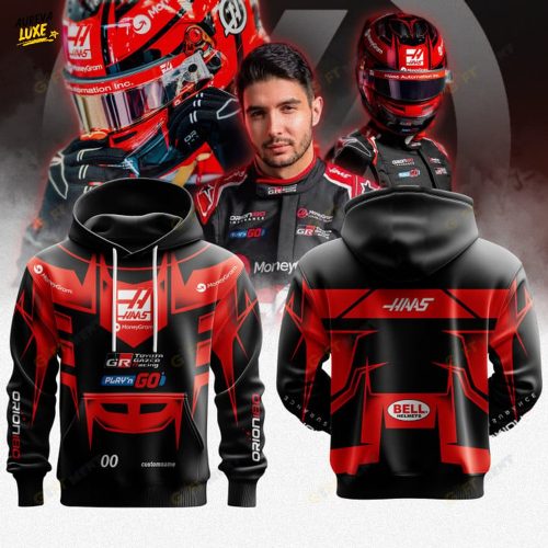 Haas Esteban Ocon Premium F1 Helmet Special Hoodie